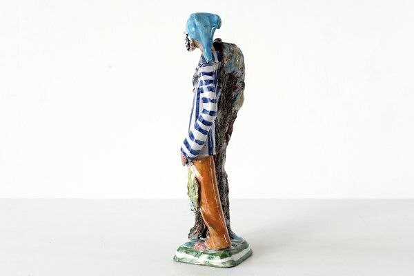 Sicilian Ceramic Fisherman Figure, 1955 photo for sale