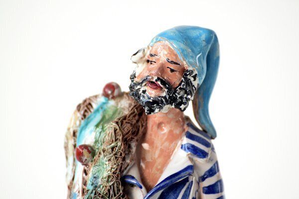 photo furniture Sicilian Ceramic Fisherman Figure, 1955