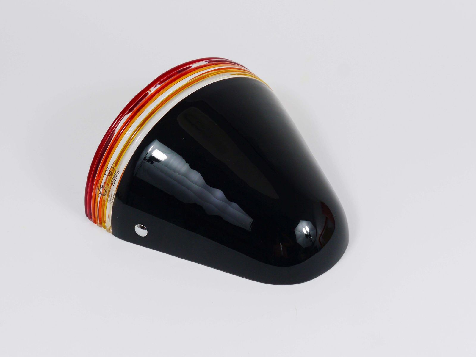 photo vintage Roberto Pamio Febo Wall Lamp Sconce, Black Murano Glass, Leucos, Italy, 1980s