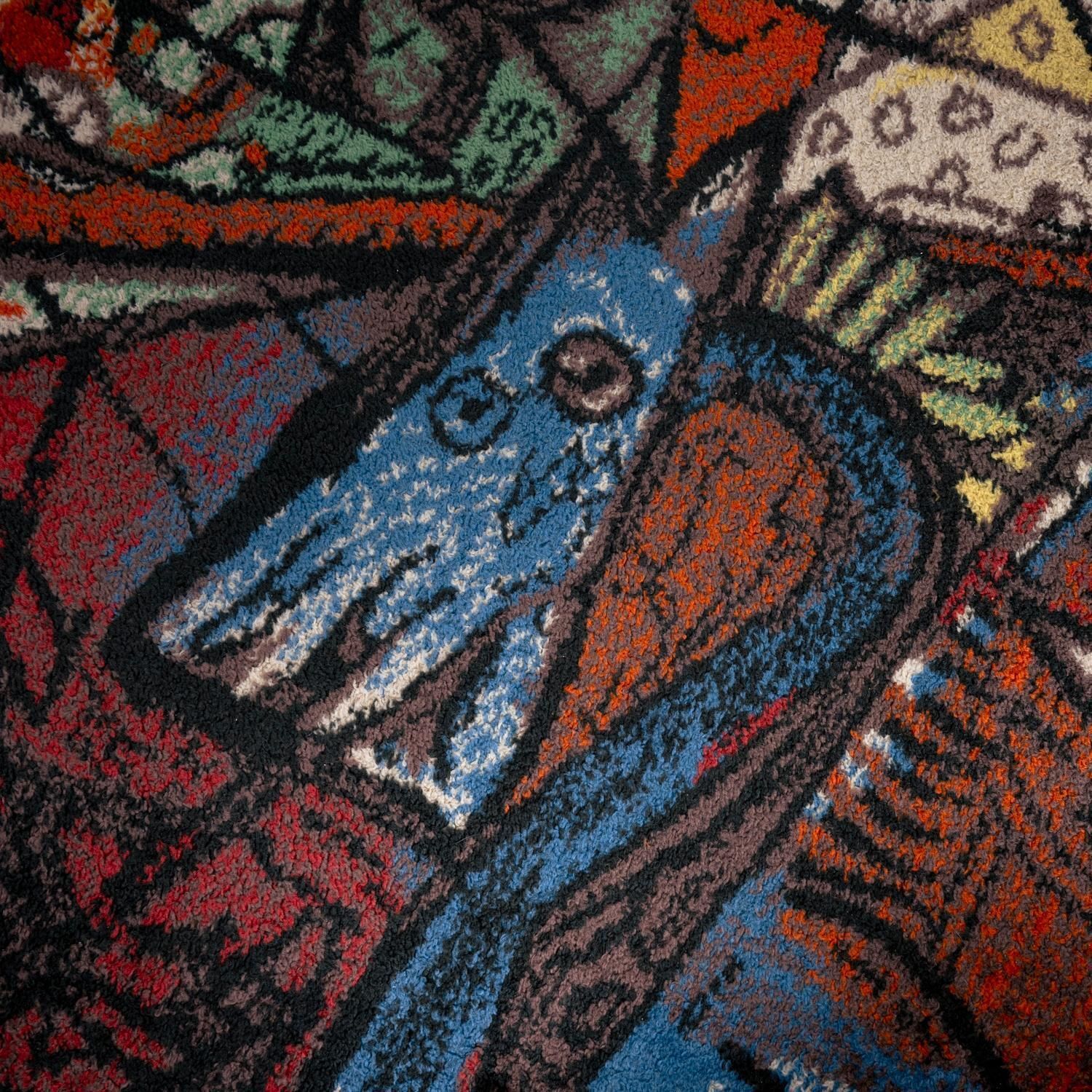 Woolen Pablo Picasso Rug “Run Of The Bulls” By Ege Axminster Carpets, Denmark photo vinterior