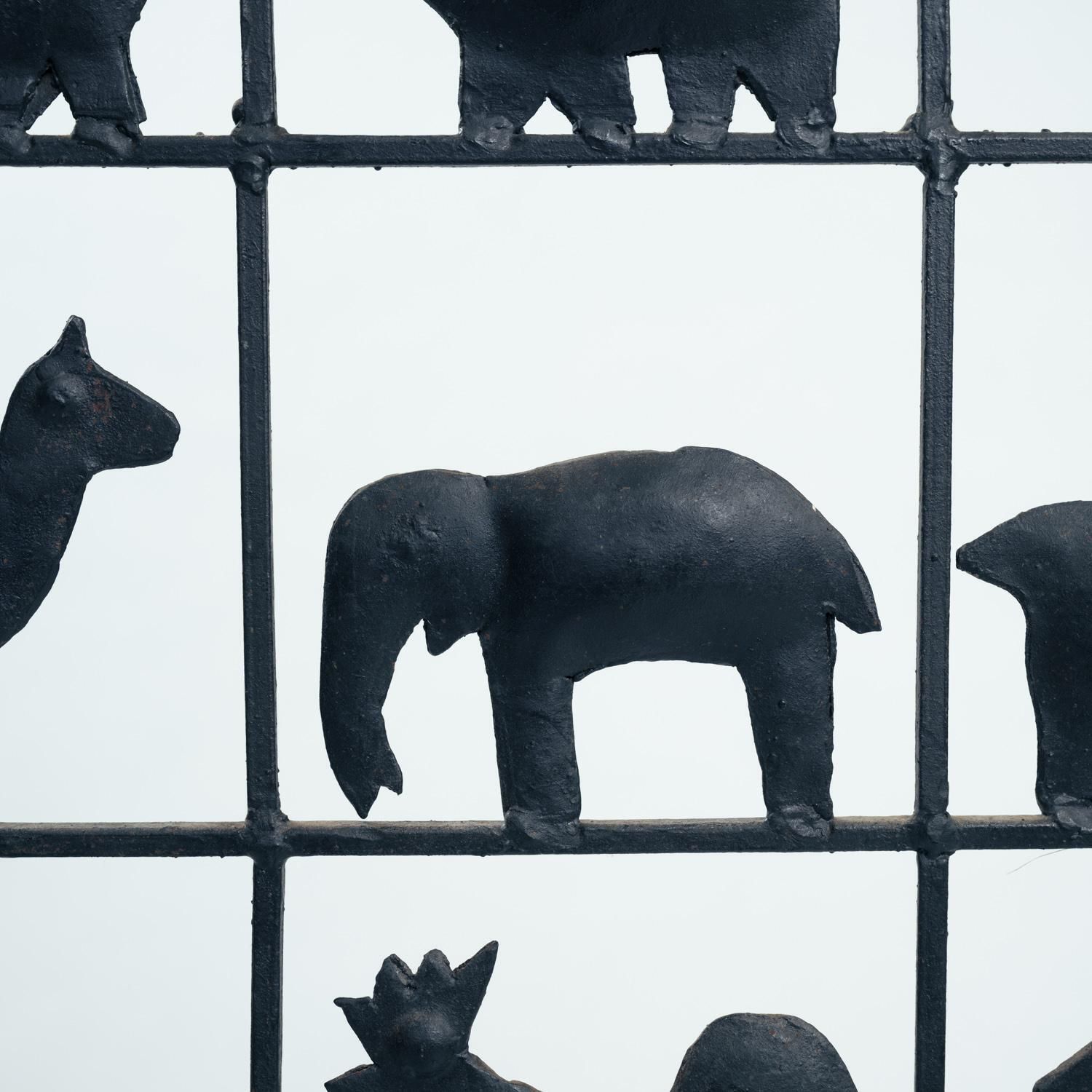 photo vinterior Wrought Iron  Animal Screen Room Divider Wrought Iron , 1950s