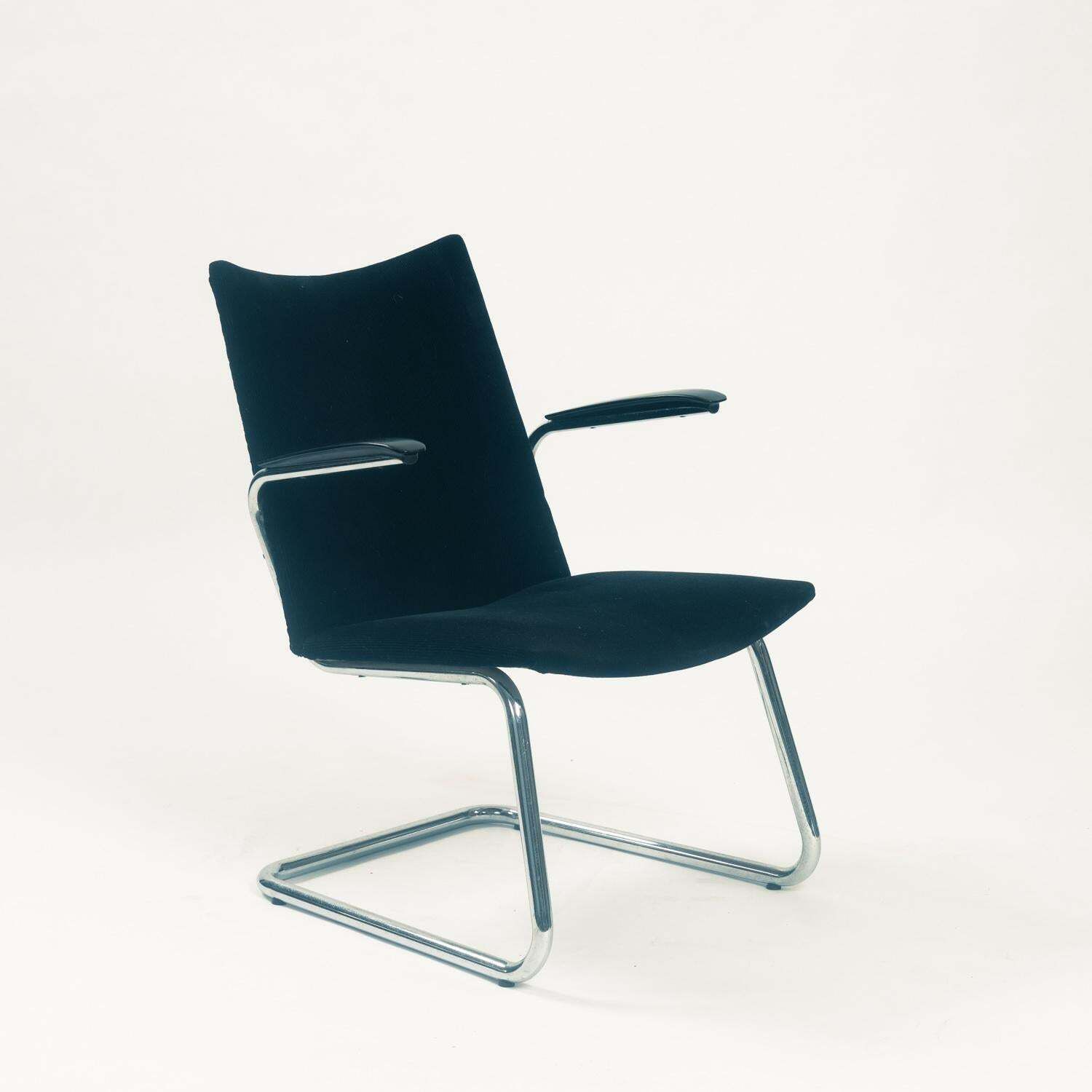 De Wit 4014 Tubular Steel Dutch Lounge Chair, The Netherlands 1950s photo for sale