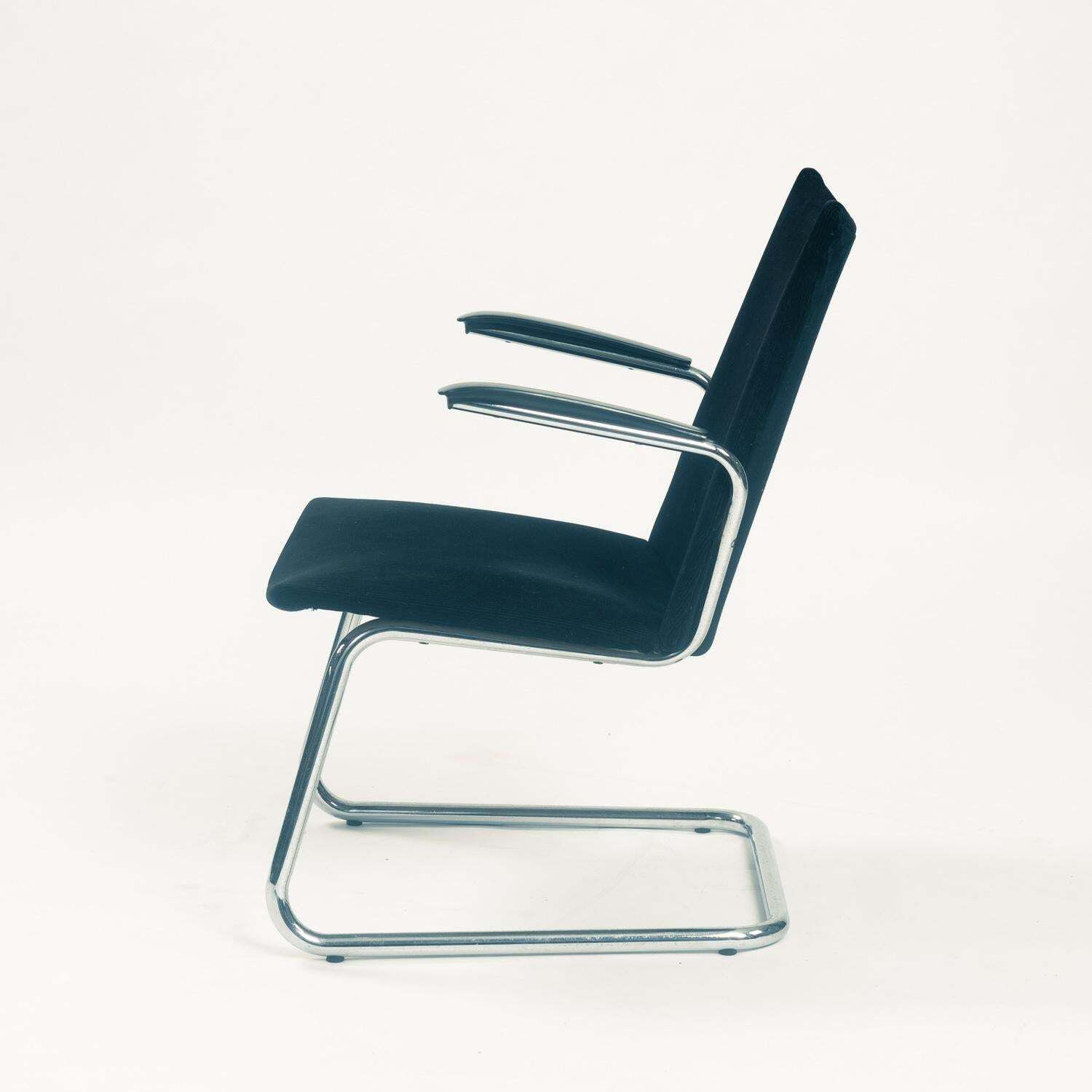 De Wit 4014 Tubular Steel Dutch Lounge Chair, The Netherlands 1950s photo buy