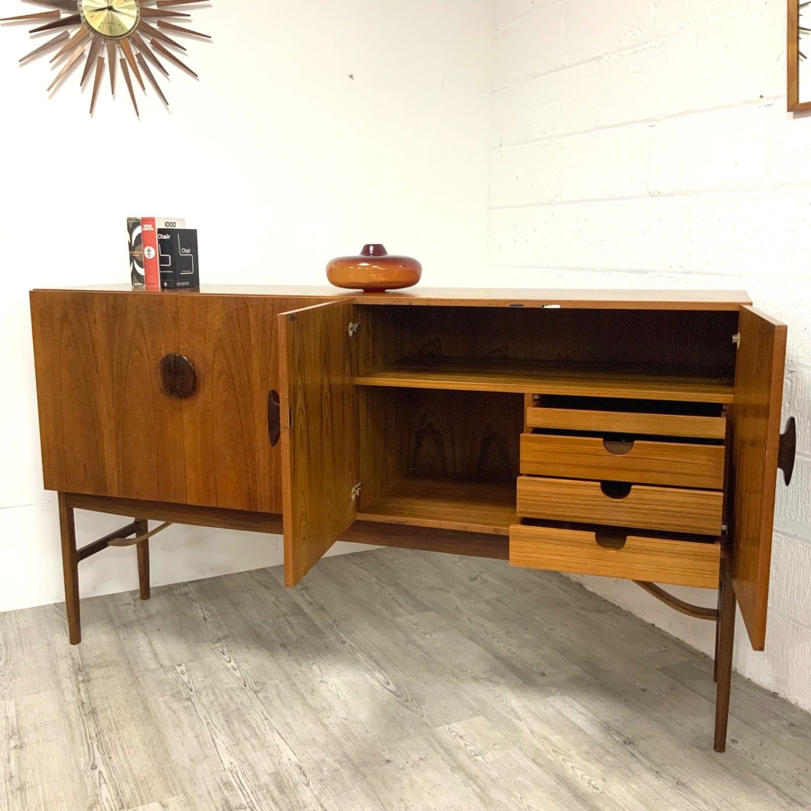 Teak Sideboard Highboard By Kofod Larsen For G Plan Danish Range Mid Century photo furniture