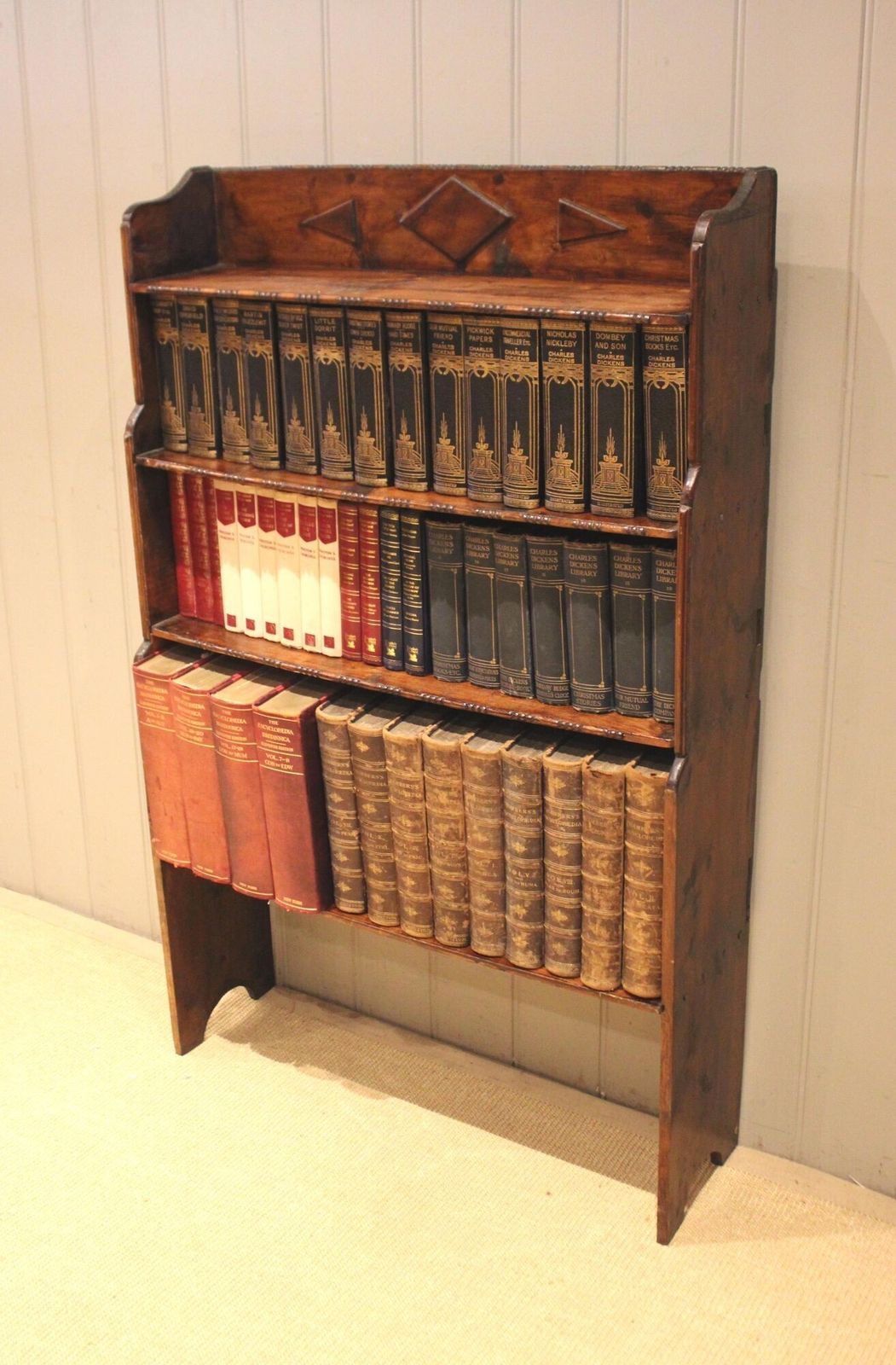 Rustic Deal Wood Open Bookcase photo for sale