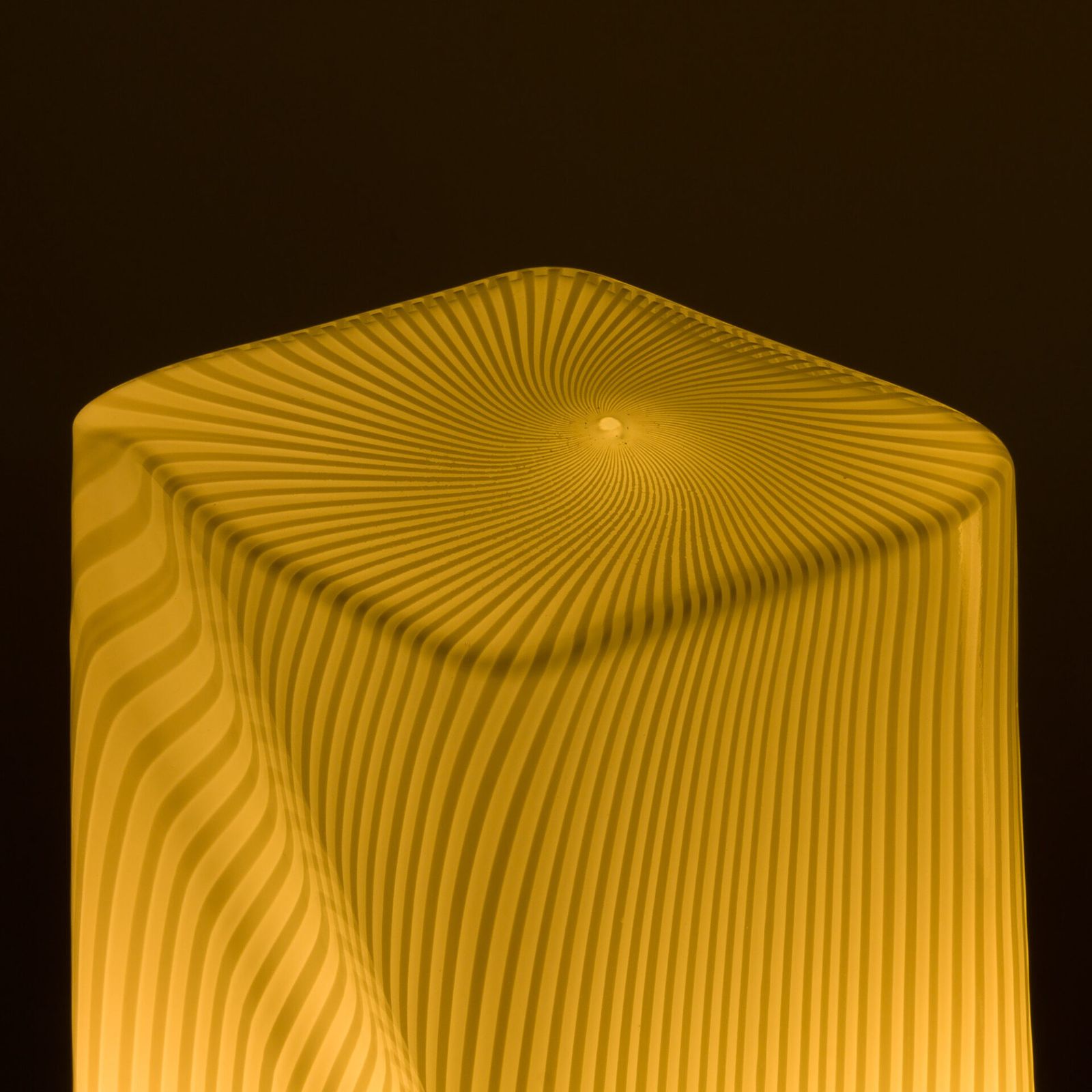 Pair Of Italian Striped Murano Glass Table Lamps In Style Of Lino Tagliapietra, 1970s photo vintage