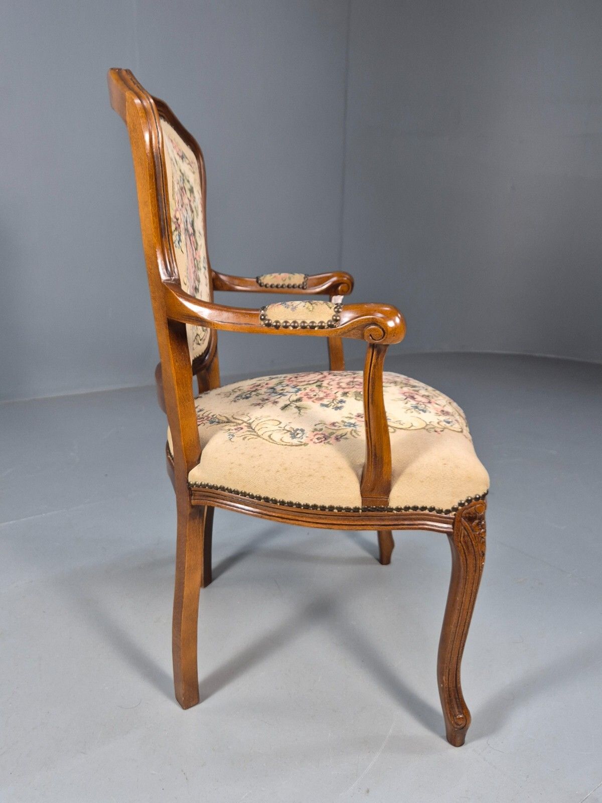 photo for sale Vintage Rococo Armchair French Style Danish Made Floral 1960s Retro Eb9638 Vcar