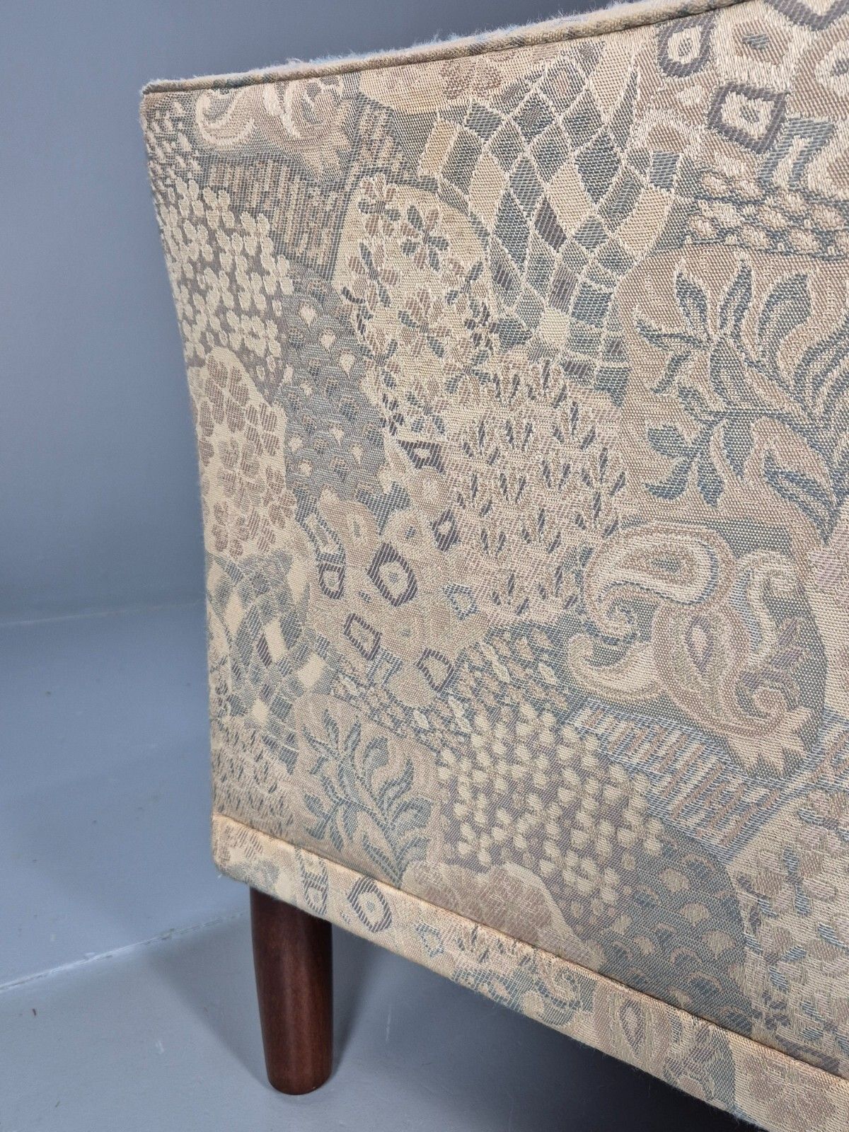 photo vintage Vintage Danish Lounge Chair Abstract Floral 1980s Material Retro Eb09600 Mnor
