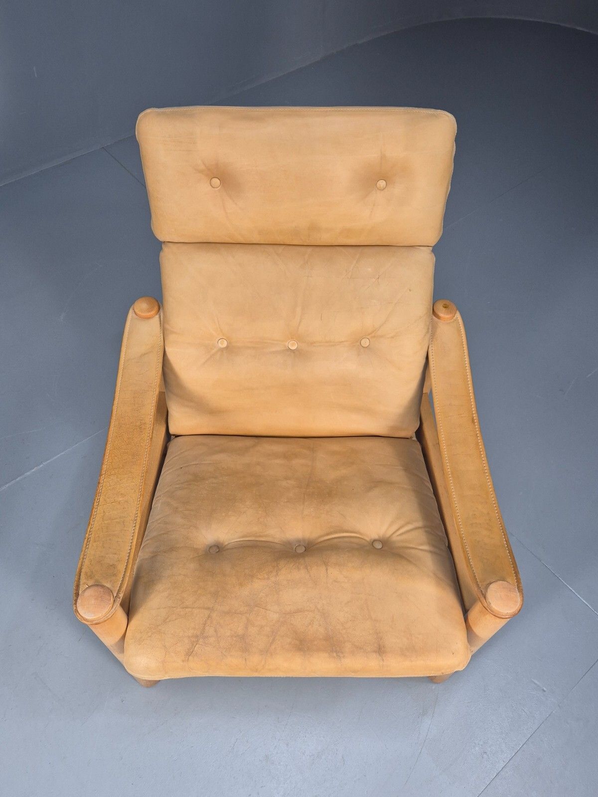 Vintage Nubuck Leather Lounge Chair Ebbe Gehl Danish Mid Century Eb9301 Mnor photo for sale