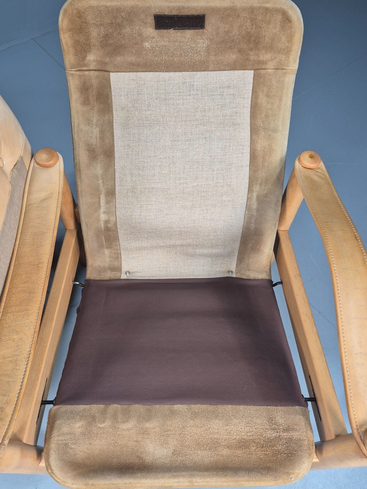 Vintage Nubuck Leather Lounge Chair Ebbe Gehl Danish Mid Century Eb9301 Mnor photo vintage