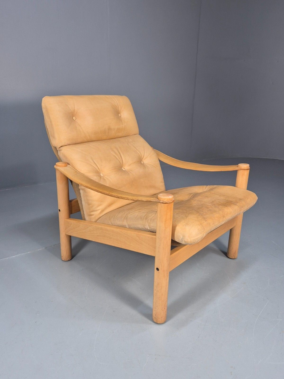 photo for sale Vintage Nubuck Leather Lounge Chair Ebbe Gehl Danish Mid Century Eb9301 Mnor
