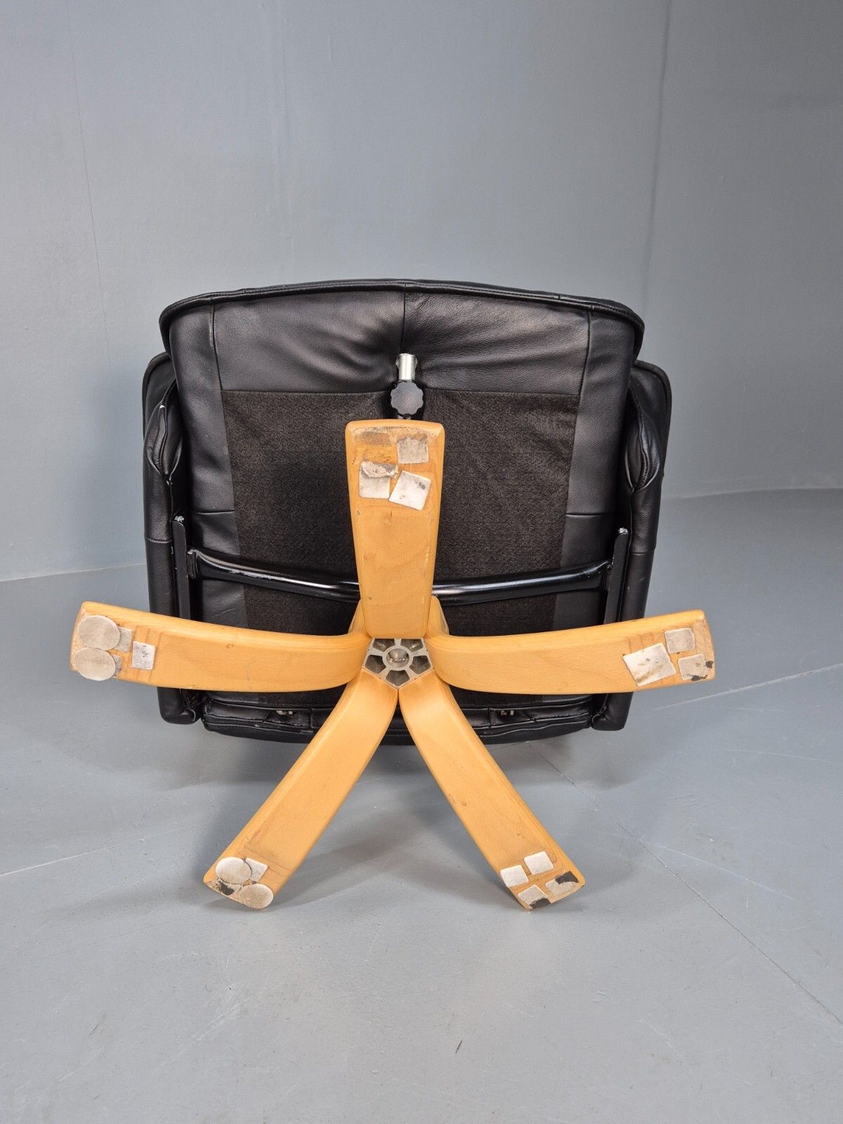 photo buy Vintage Danish Swivel And Recline Lounge Chair Bentwood Base 1980s Eb9237 Mswi
