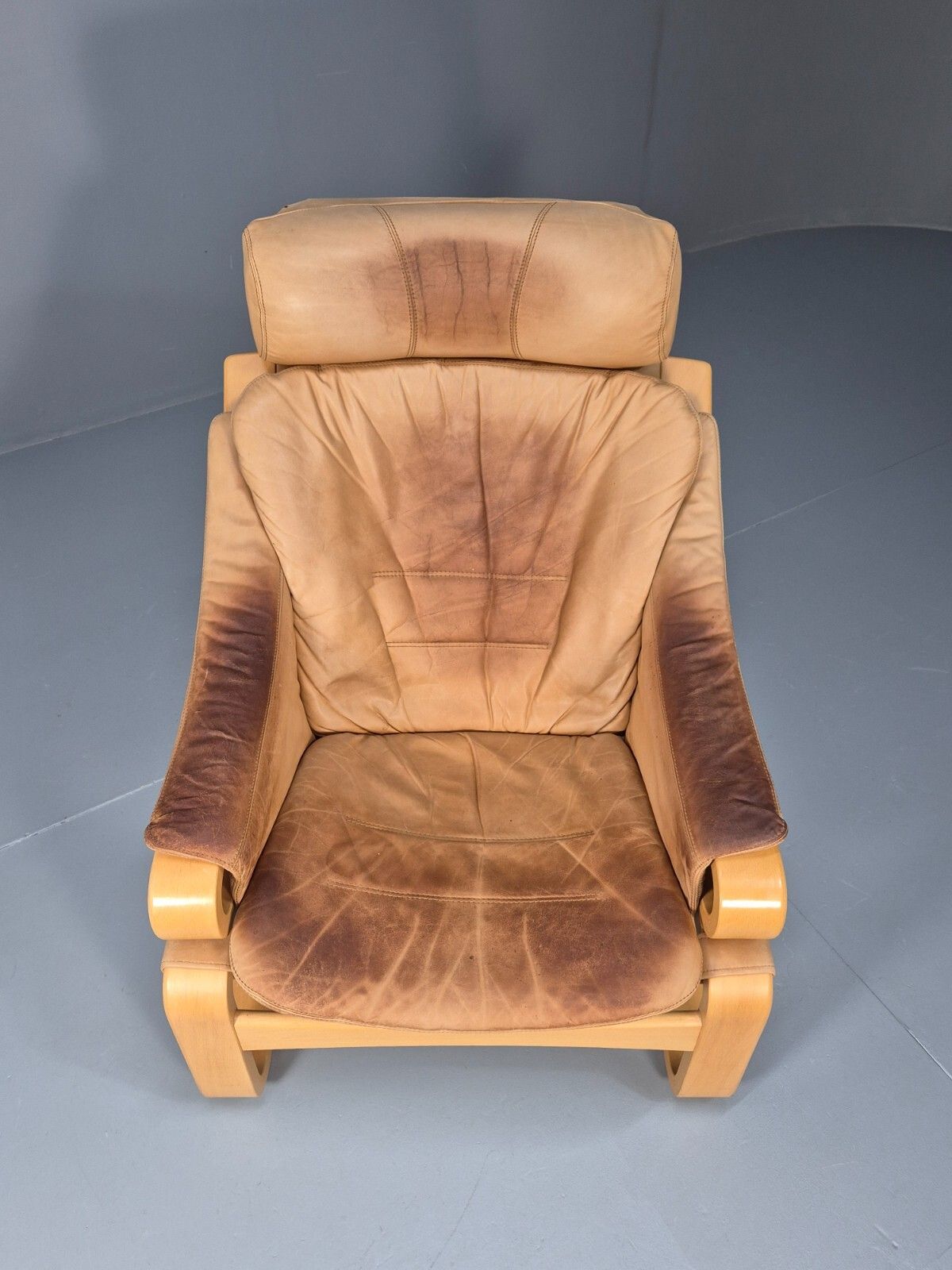 Vintage Danish Skippers Bentwood And Leather Apollo Lounge Chair  Eb9245 Mben photo furniture