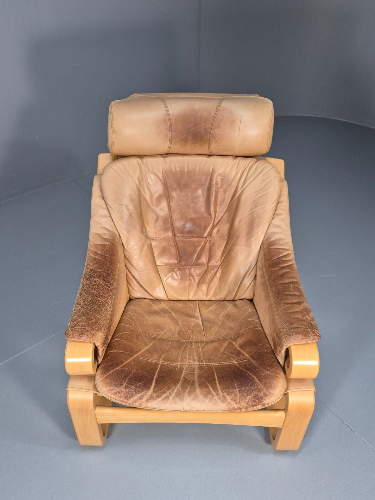Vintage Danish Skippers Bentwood And Leather Apollo Lounge Chair Eb9268 Mben photo furniture