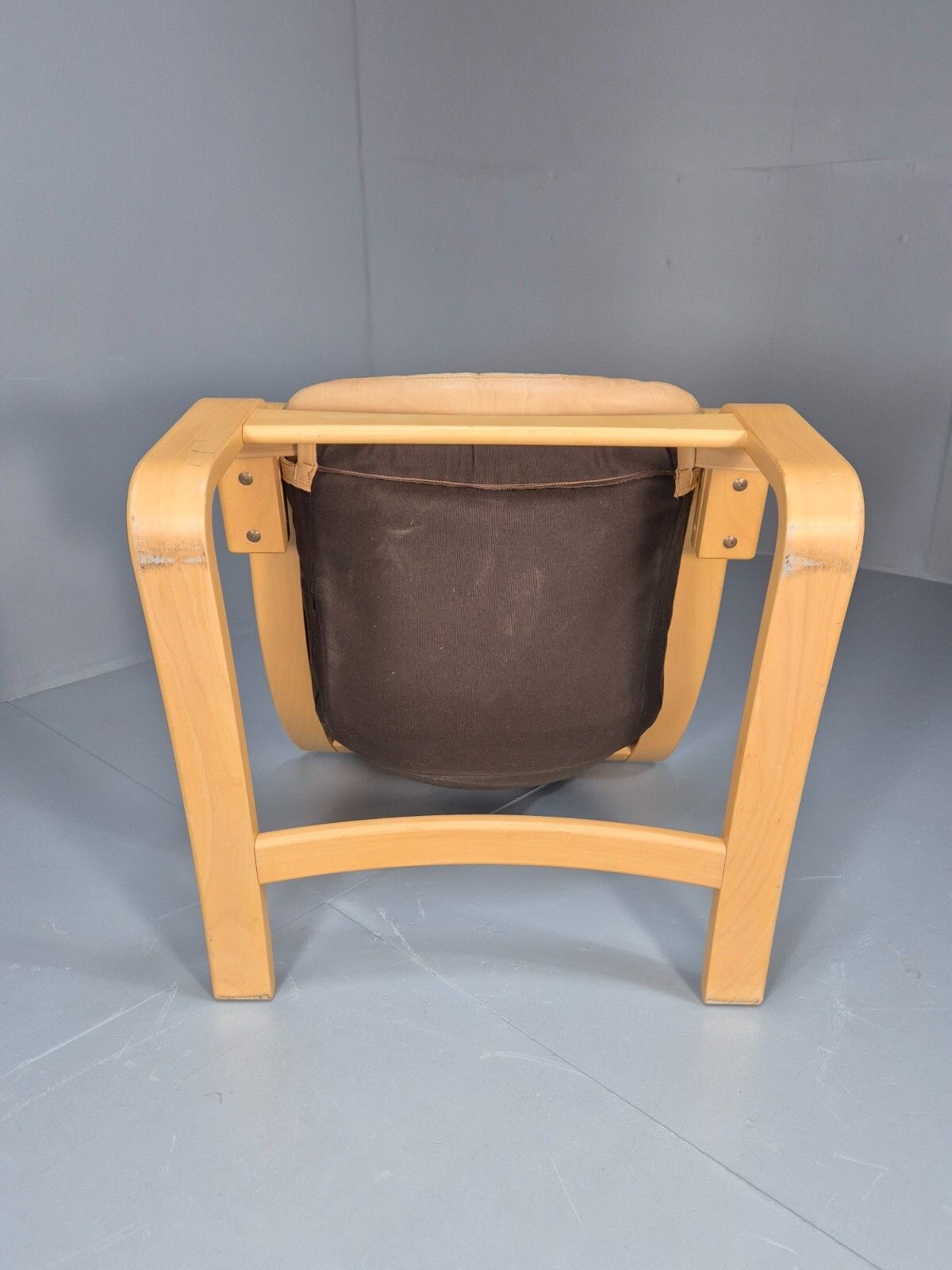 275.0 Vintage Danish Skippers Bentwood And Leather Apollo Lounge Chair Eb9268 Mben photo