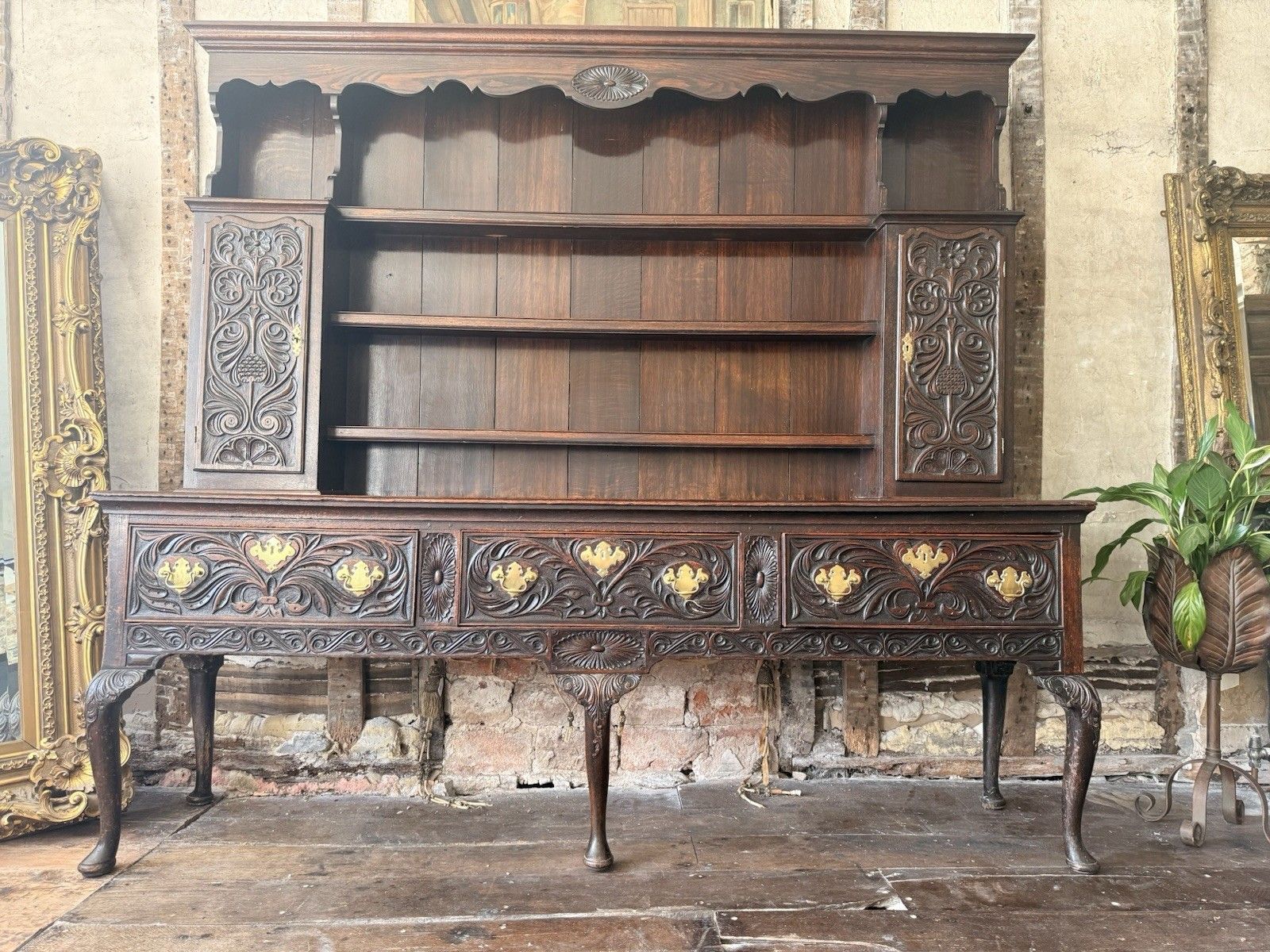 Fine Quality Important Rare Antique Oak Welsh Dresser Sideboard Stamped Rg photo vinterior