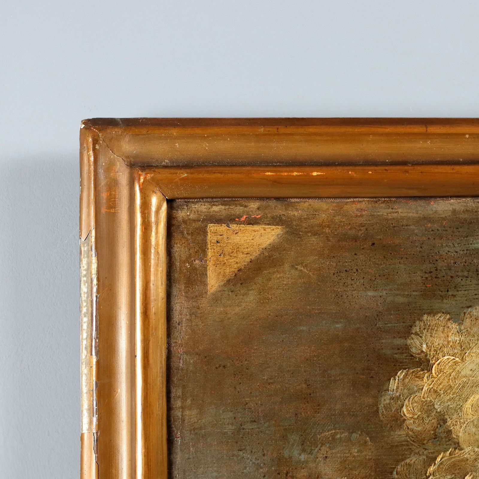 photo furniture Landscape With Figures And Herd Antique Painting XVIII Century