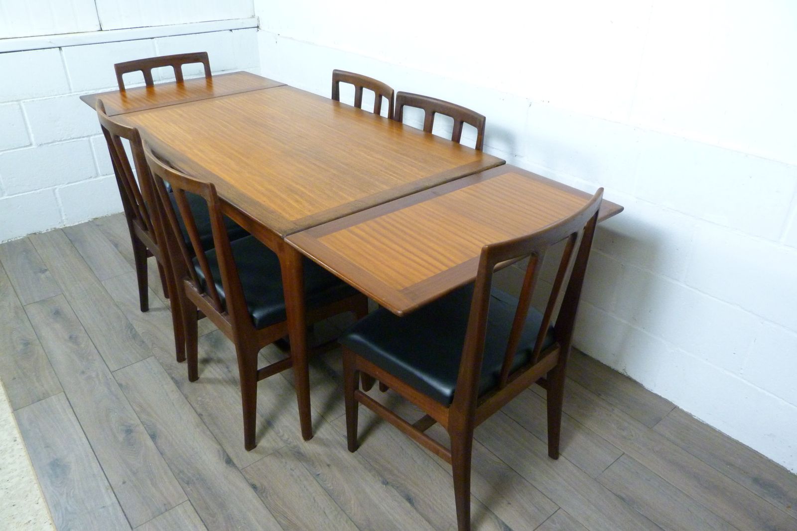 Younger Teak Extending Dining Table & Six Chairs photo vintage