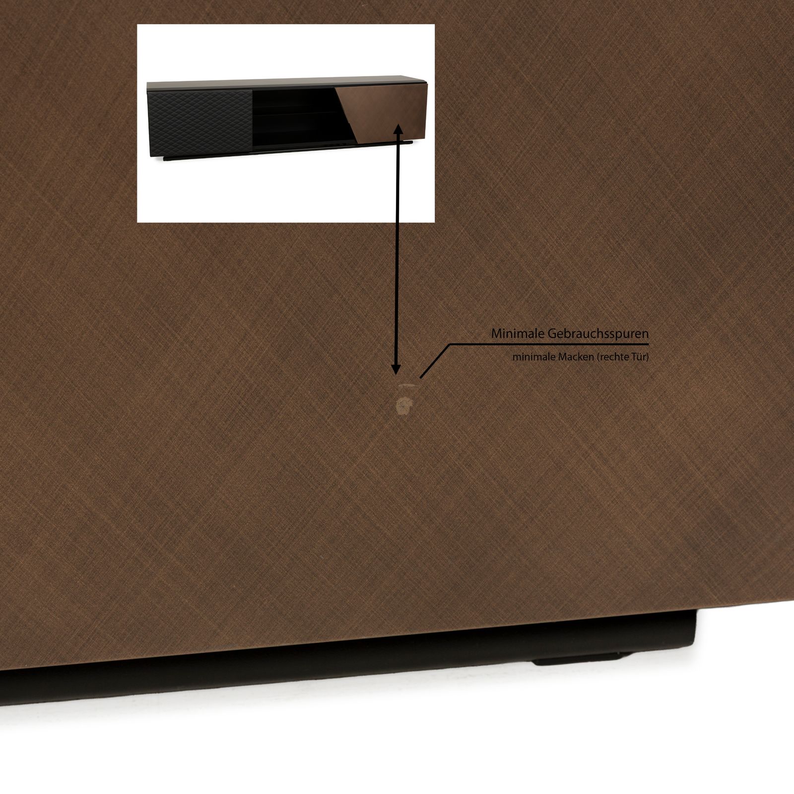 Cattelan Italia Wooden Sideboard Black Brown Leather photo 2570.0