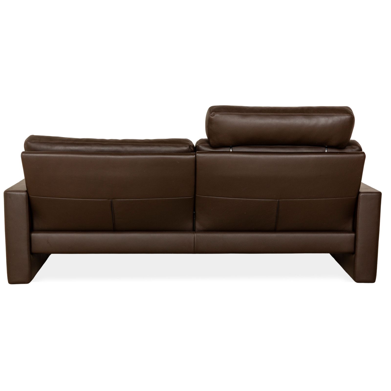 Mobilier Canapé 3 places Erpo CL 100 en cuir marron, fonction manuelle avec appuie-tête photo