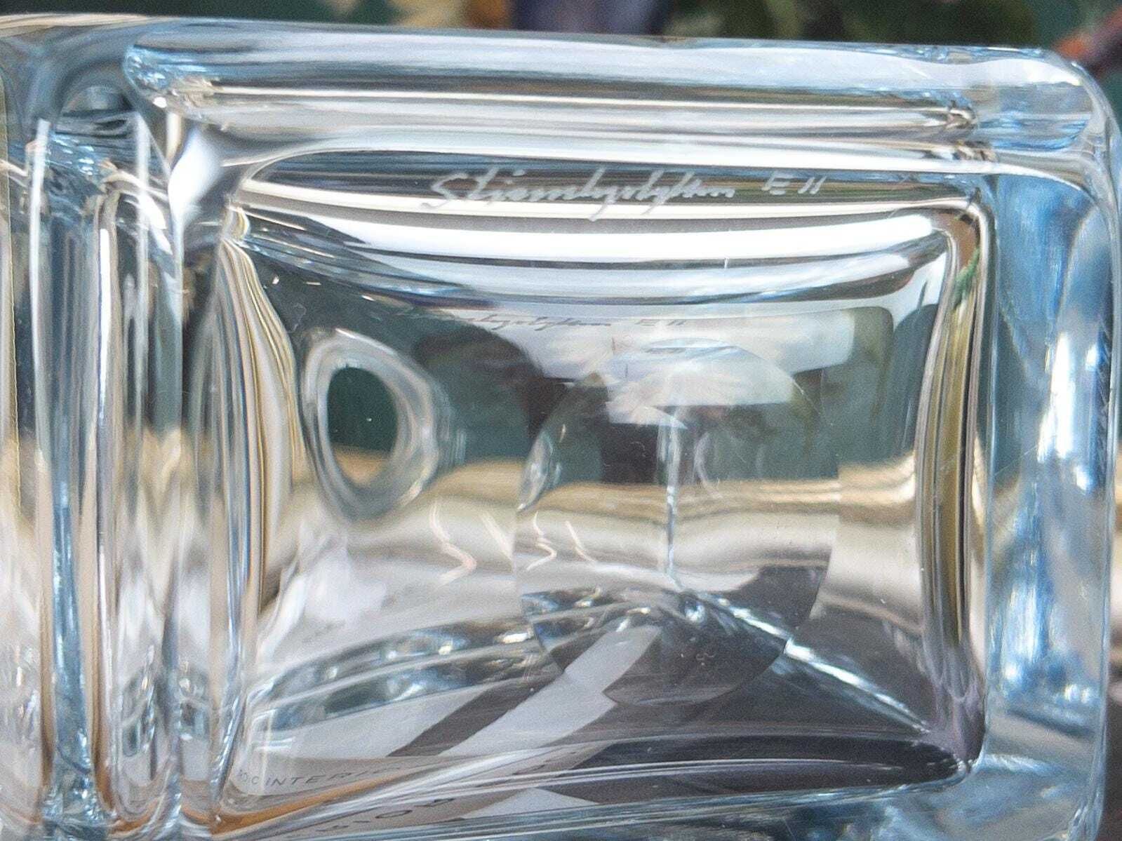 Strombergshyttan Crystal Decanter   Ice Blue Swedish Liquor Decanter   Signed Mid Century Luxurious Decanter photo 174.0