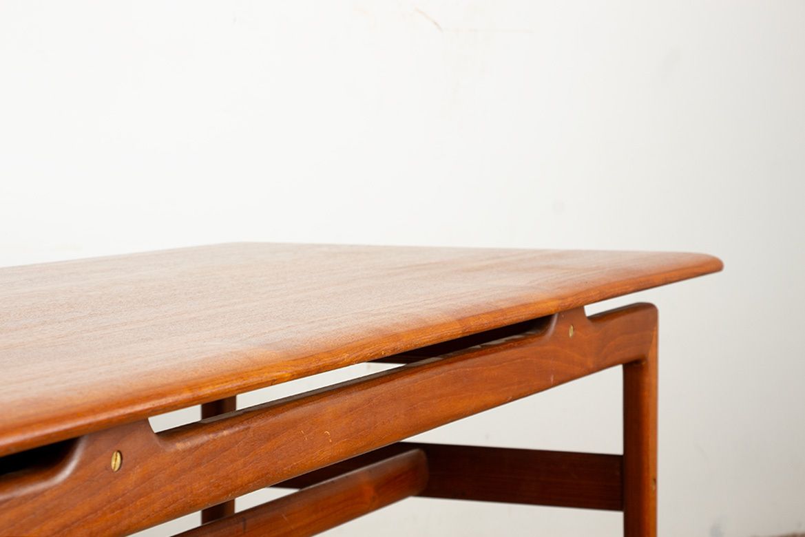 Large Danish Teak Coffee Table With 2 Side Document Holders, 1960. photo buy