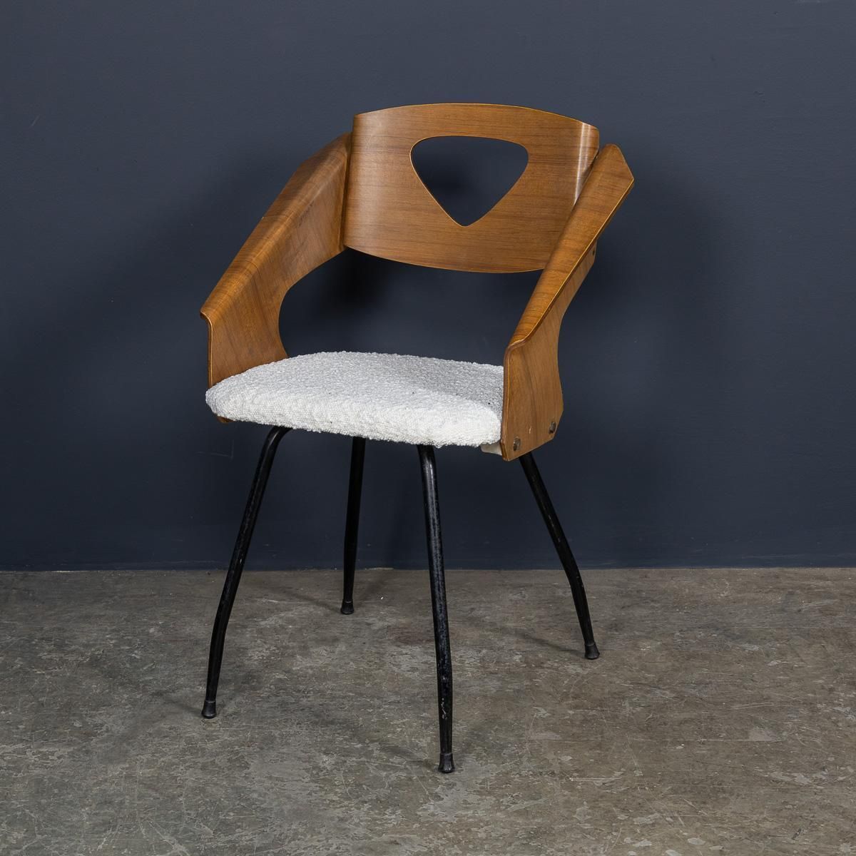 Vintage 20thc Italian Set Of Six Bentwood Dining Chairs By Carlo Ratti C.1950 photo Furniture