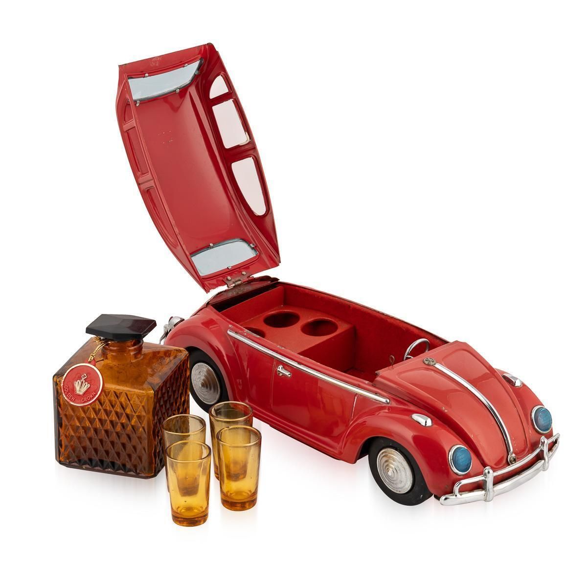 photo furniture 20thc Novelty Volkswagen Beetle Model With Hidden Decanter & Shot Glasses C.1950