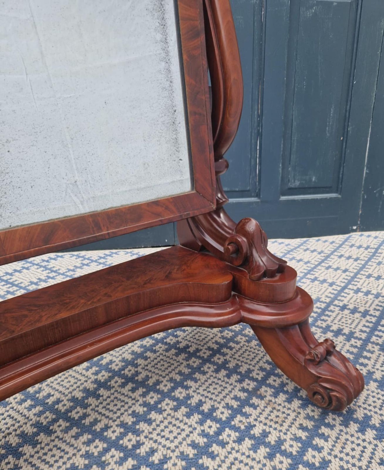 Home Decor Victorian Cheval Mirror, 1800s photo