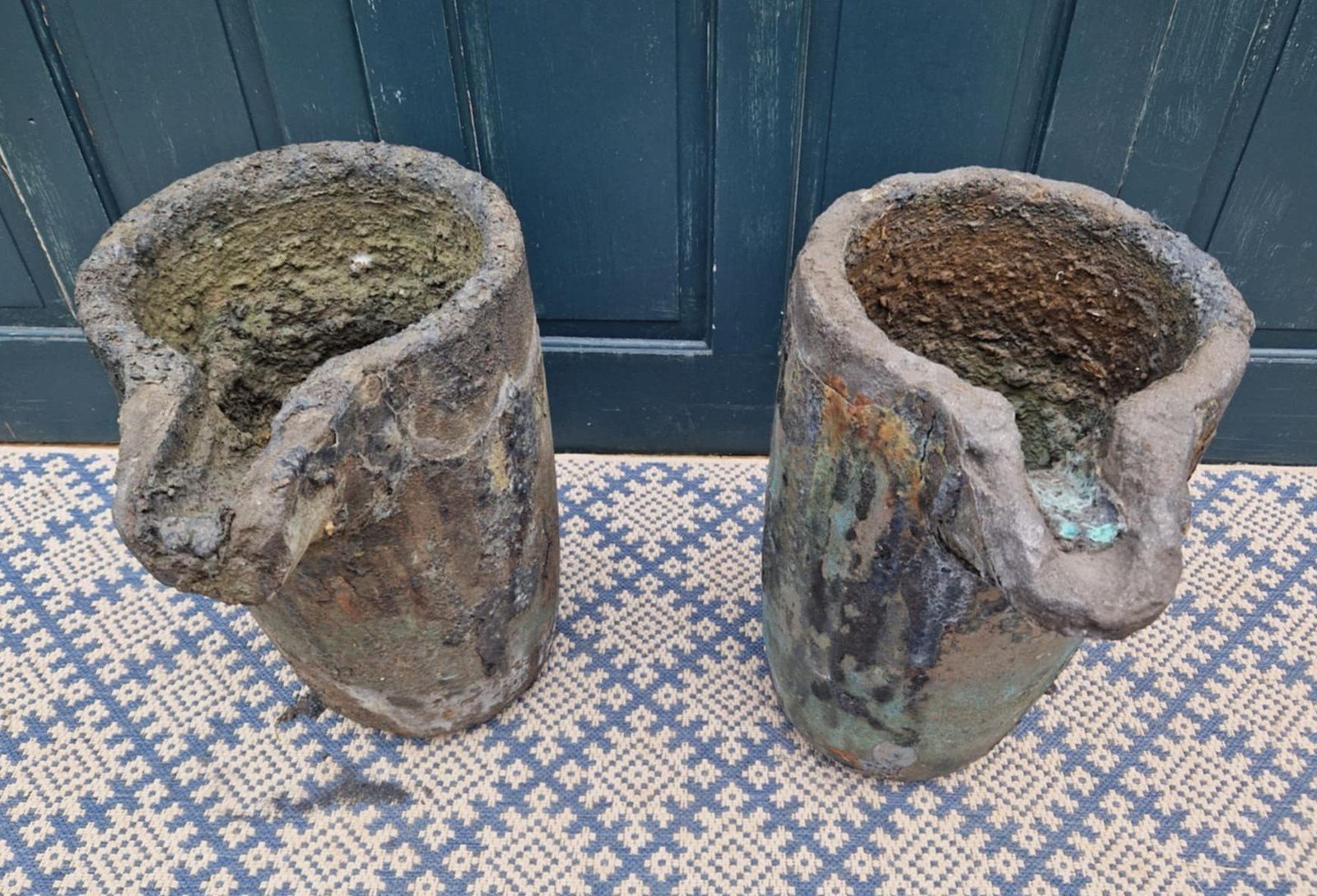 Foundry Crucibles   Pair photo for sale