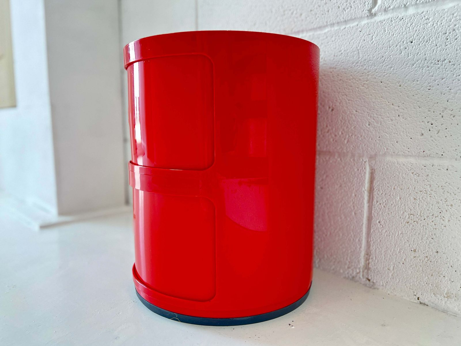 Red Kartell Componibili Two Tier Storage Unit By Anna Castelli Ferrieri photo furniture