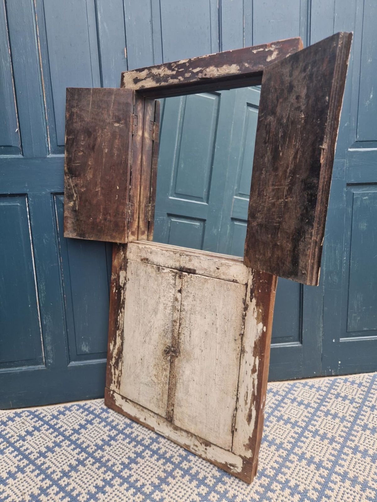 Double Shutter Window Frame Mirror photo for sale