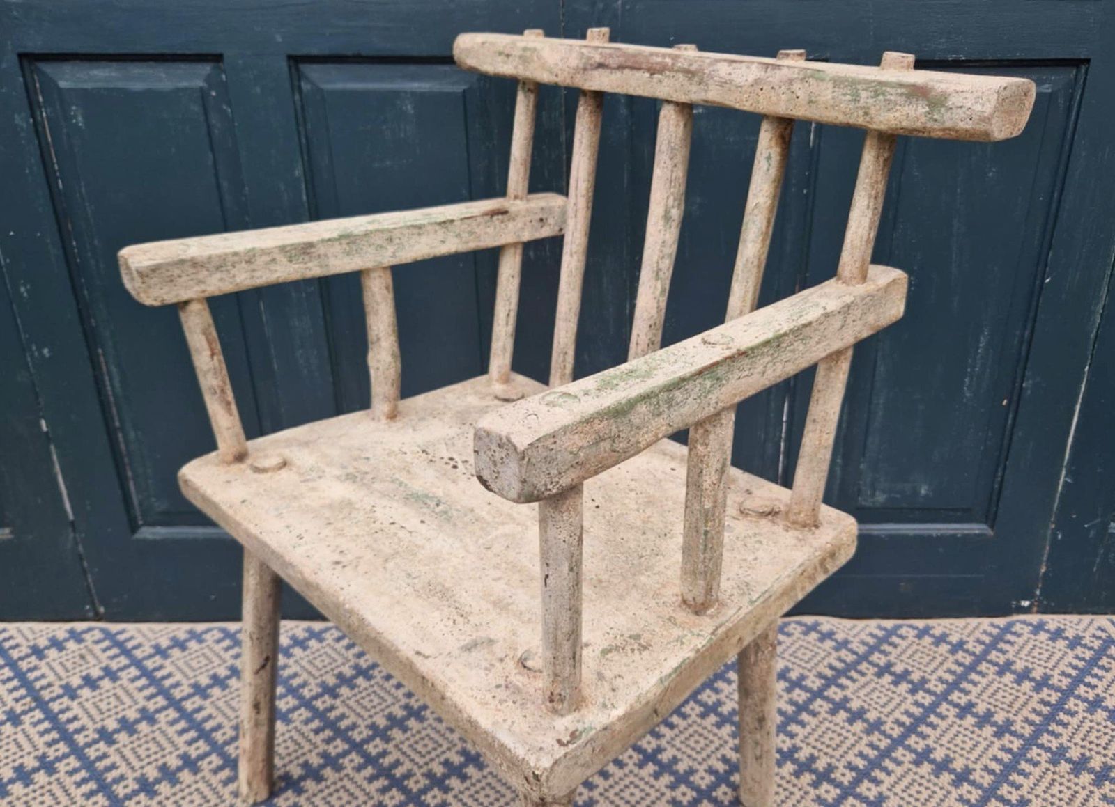 Irish Hedge Chair, 1800s, Antique photo vintage