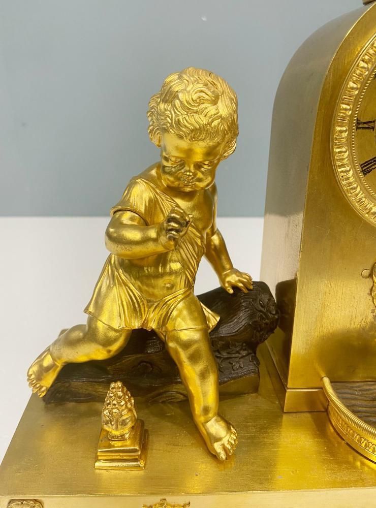 French Gilt Waterfall Clock Henry Dasson 1843 photo vinterior