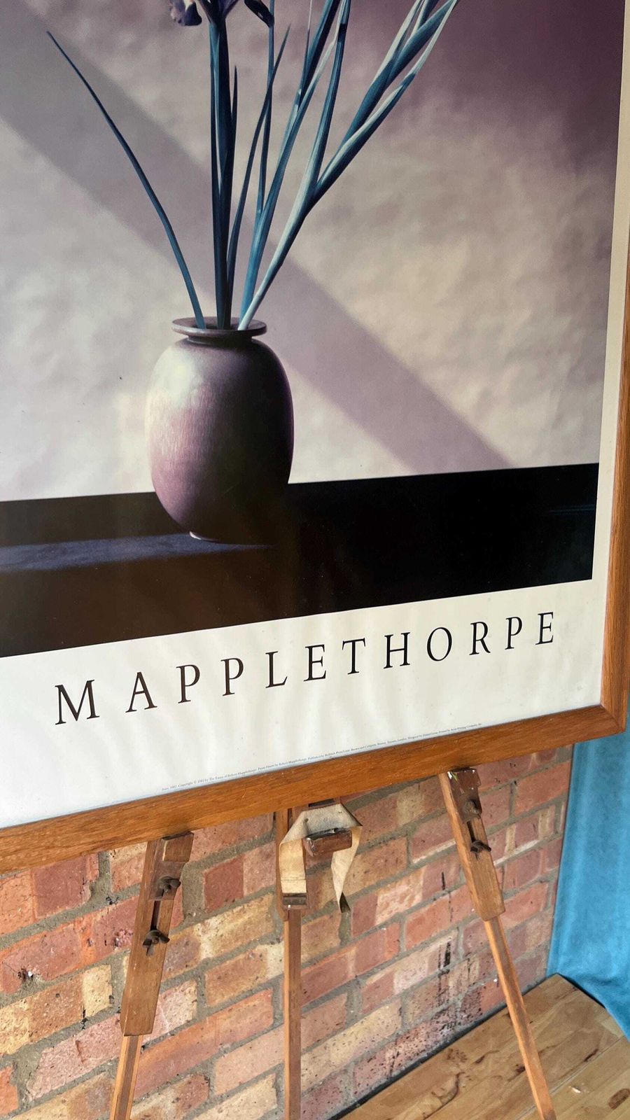 Stunning Large Robert Mapplethorpe Framed Floral Print In Solid Oak Frame photo buy