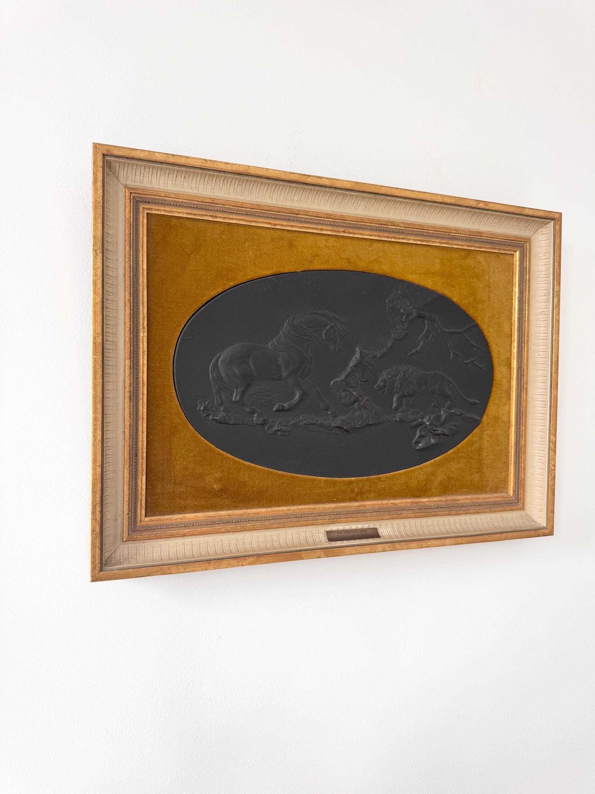 Wedgwood Limited Edition Frightened Horse After George Stubbs Basalt Plaque photo vinterior