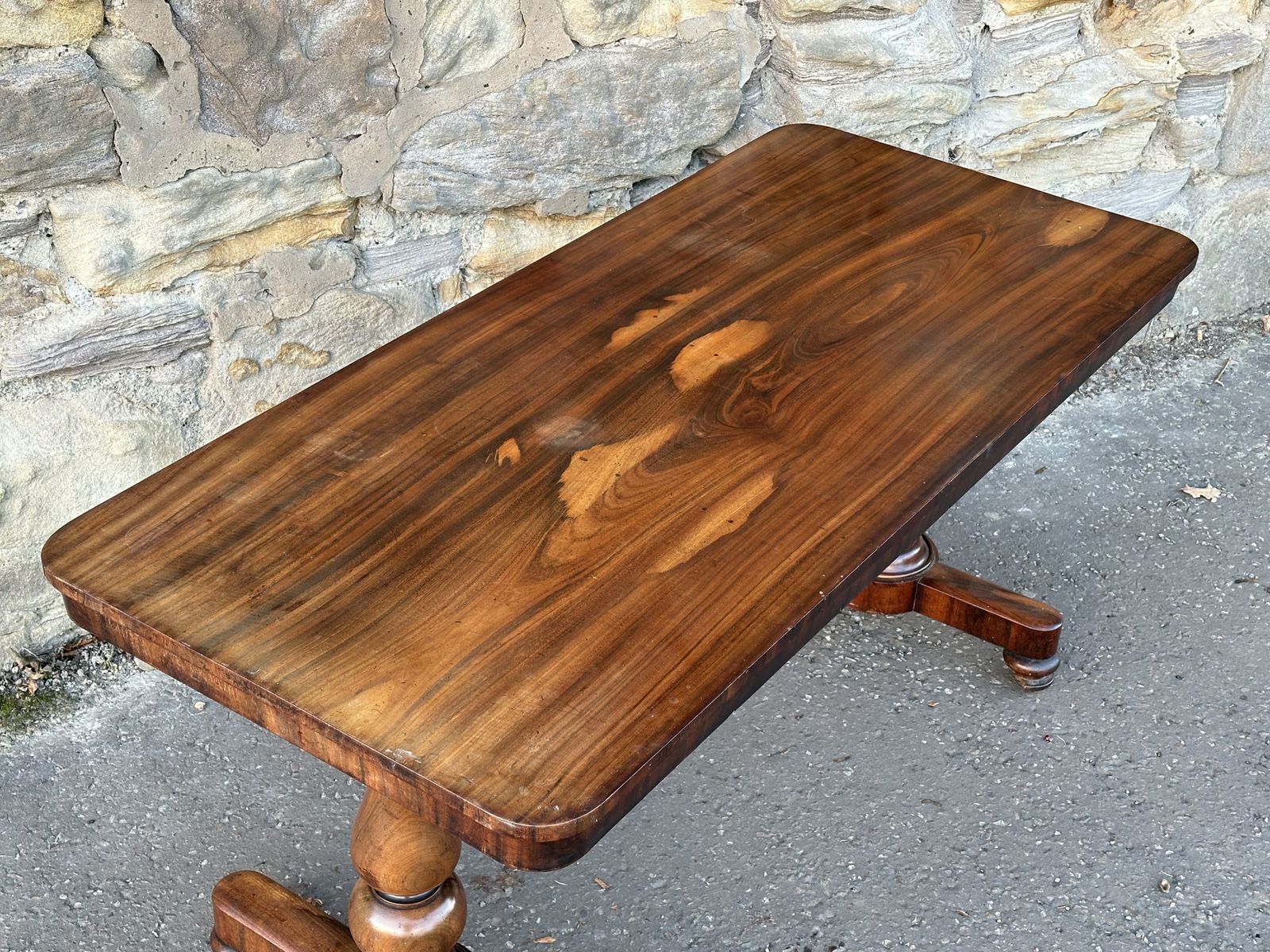 An Impressive George IV Goncalo Alves 'Pillar End' Library Table Attributed To Gillows C.1830 photo 1200.0