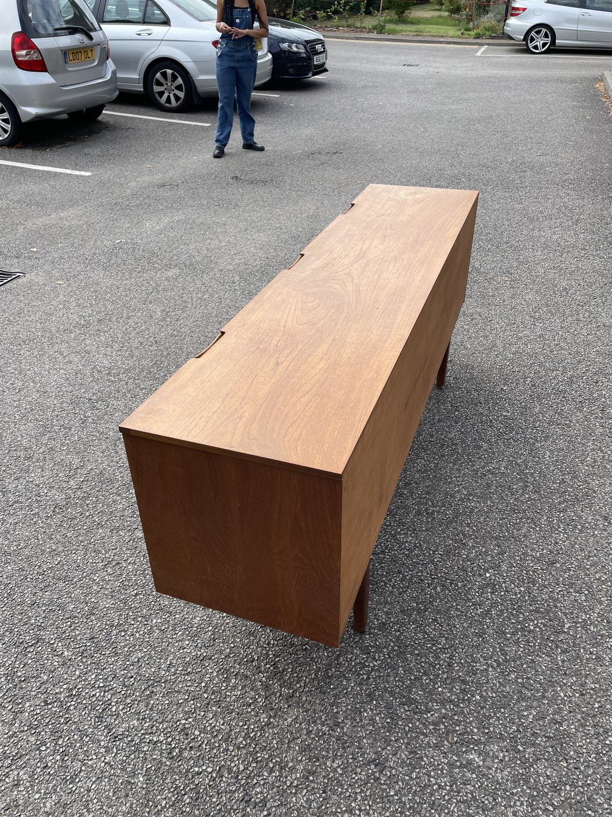 Vintage Teak Credenza, 1960's   70's, Sleek Mid Century Design photo for sale