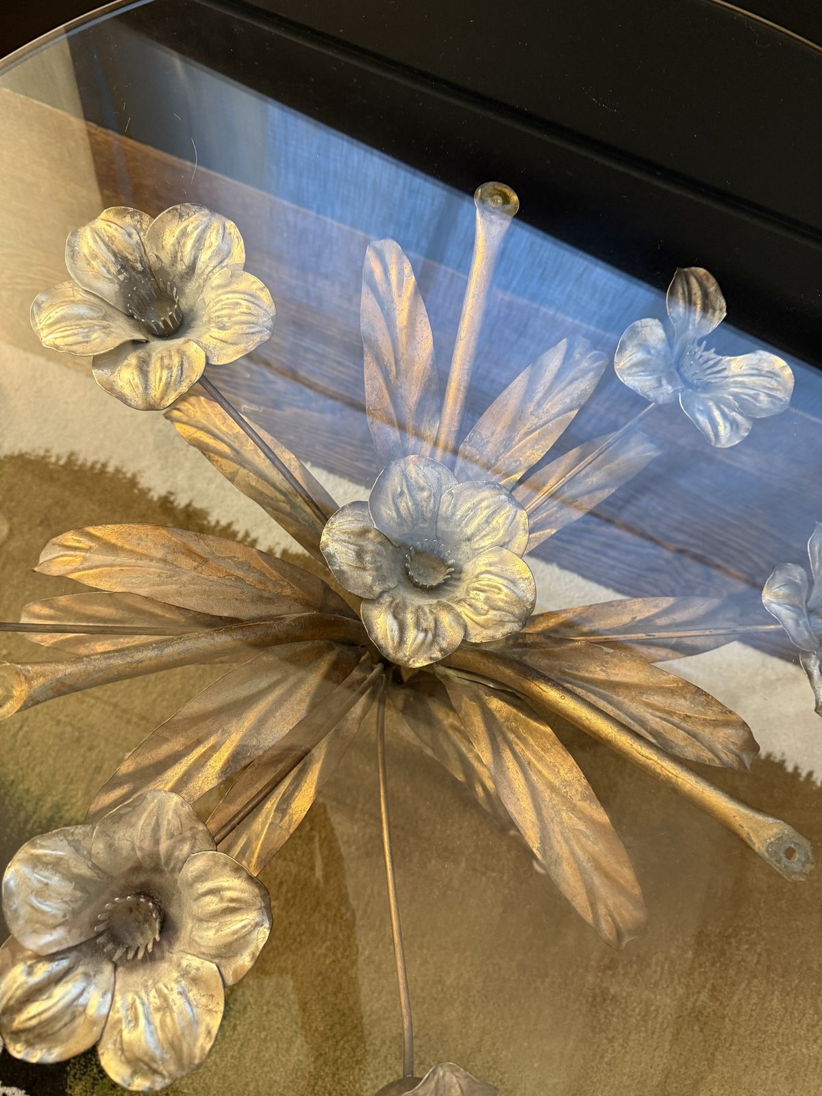Vintage Gilt Metal Coffee Table By Hans Kogl photo furniture