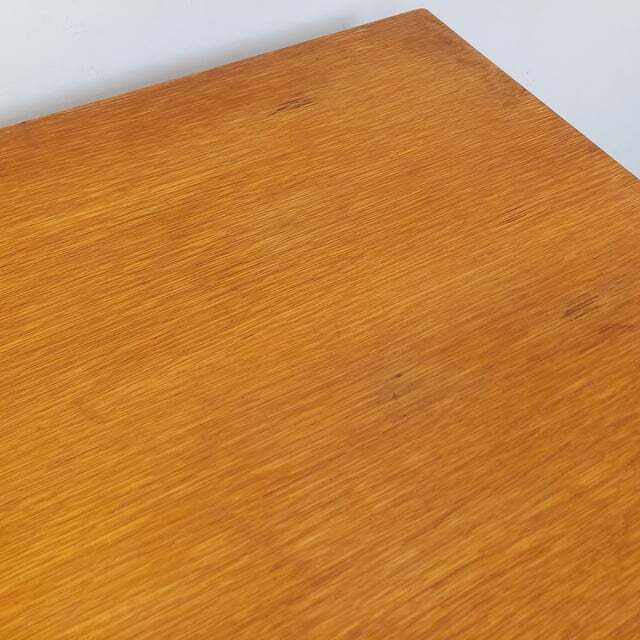 Furniture Pierre Paulin Modernist Desk In Oak And Metal photo