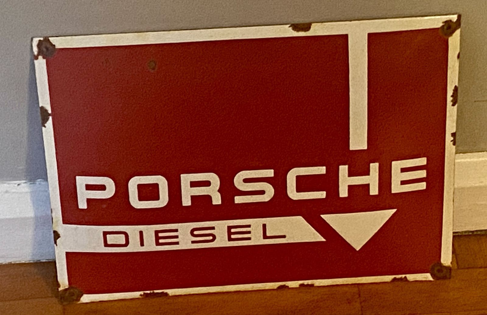 Porsche Diesel Enamel Metal Advertising Sign Showroom Dealership Dealer Garage 911 959 Macan Cayenne 912 photo furniture