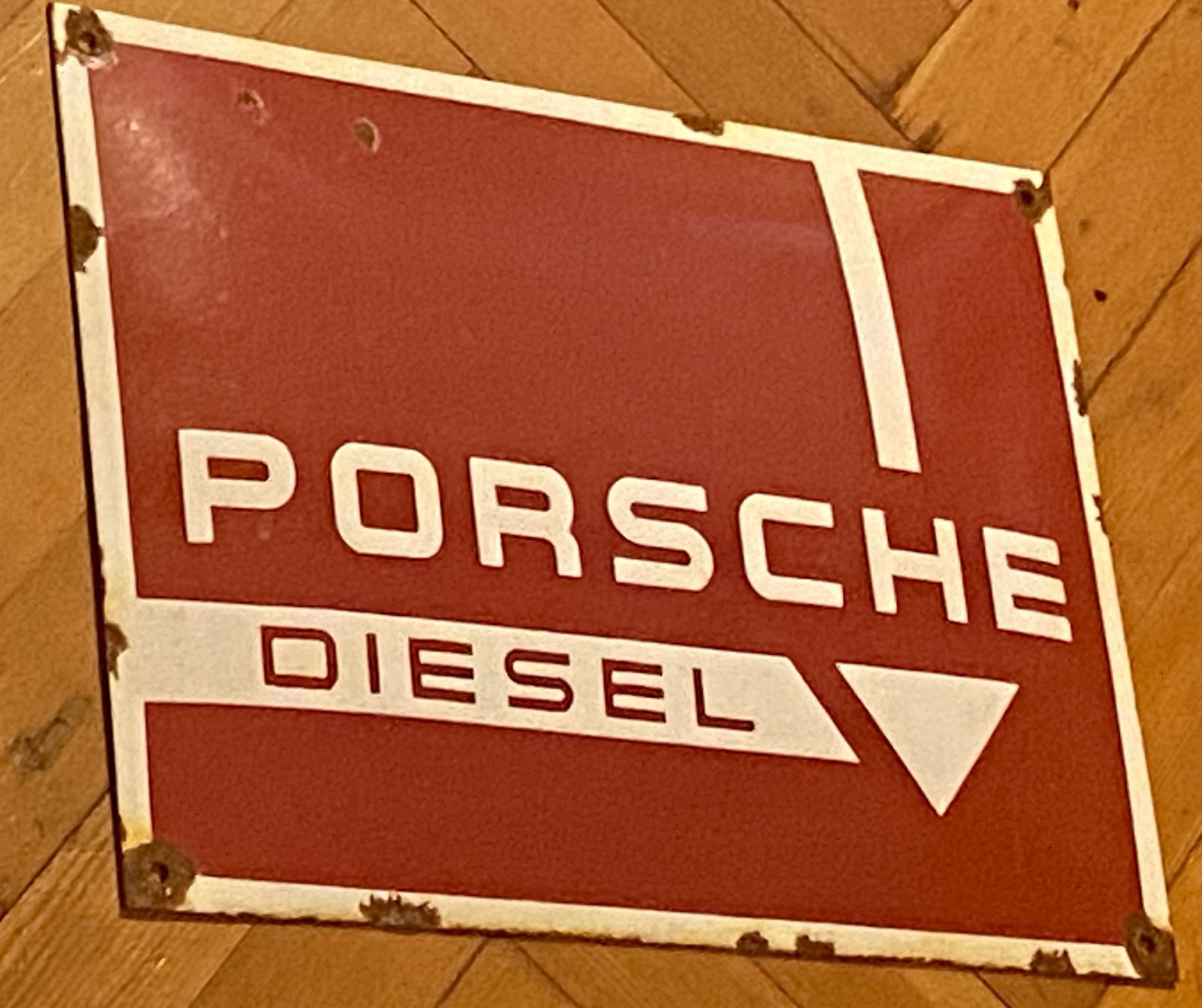 Porsche Diesel Enamel Metal Advertising Sign Showroom Dealership Dealer Garage 911 959 Macan Cayenne 912 photo Home Decor