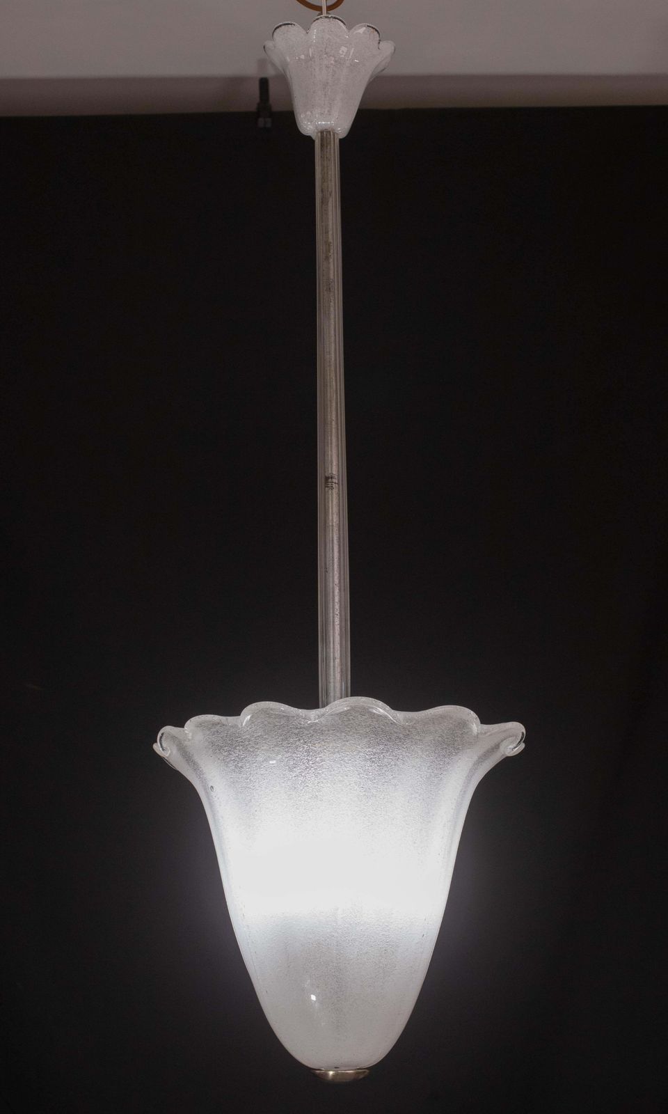 Mid Century Murano Pulegoso Glass Lantern By Seguso, 1950s photo furniture