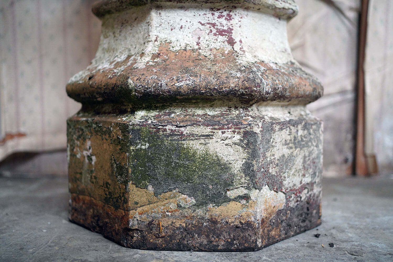 photo furniture A Late 19thc Painted Stone Garden Tazza Urn On Stand C.1900