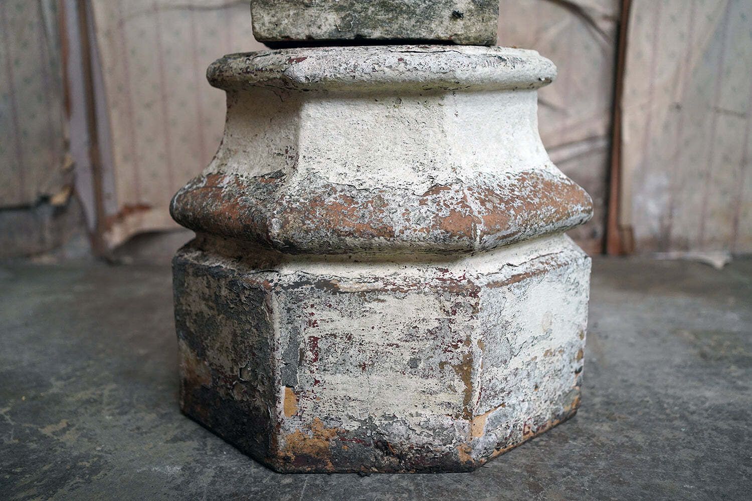 photo buy A Late 19thc Painted Stone Garden Tazza Urn On Stand C.1900