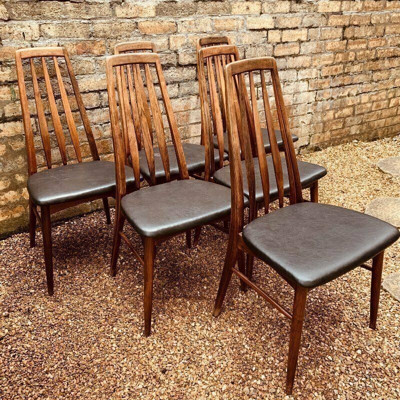 Set Of 6 Danish Rosewood Eva Chairs By Niels Koefoed For Koefoed Hornslet, 1960 photo furniture