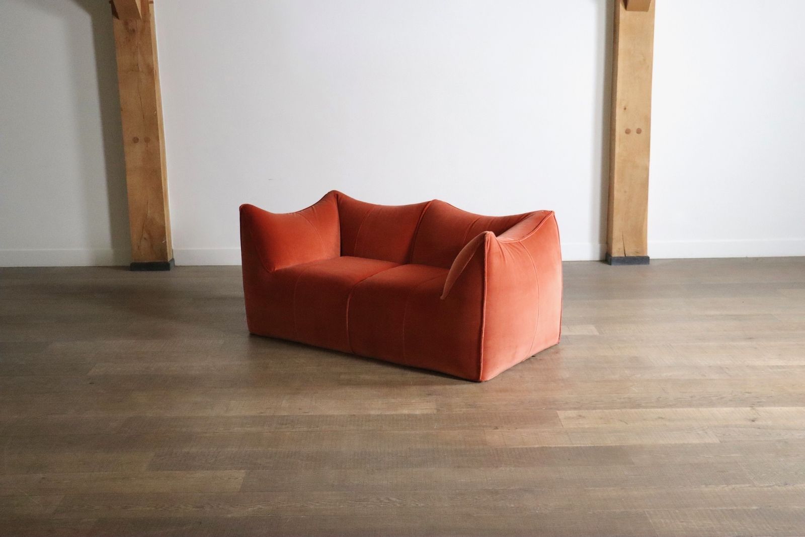 Le Bambole Sofa In Coral Velvet By Mario Bellini For B&B Italia, 1970s photo 5200.0