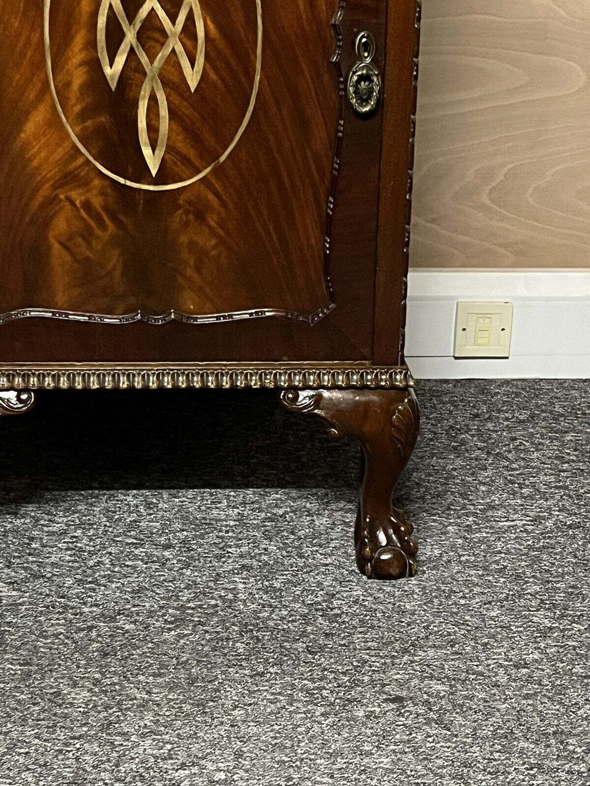 Edwardian Mahogany Wine Cabinet Celleratte, Wine Storage & Drawer. photo Furniture