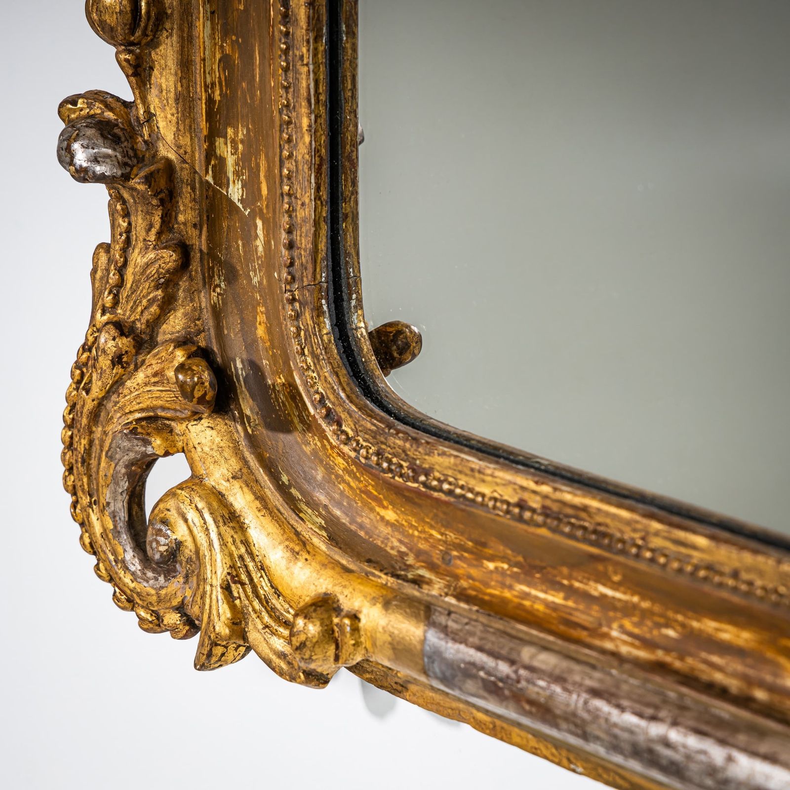 Giltwood Wall Mirror In Baroque Style, Second Half Of The 19th Century photo furniture