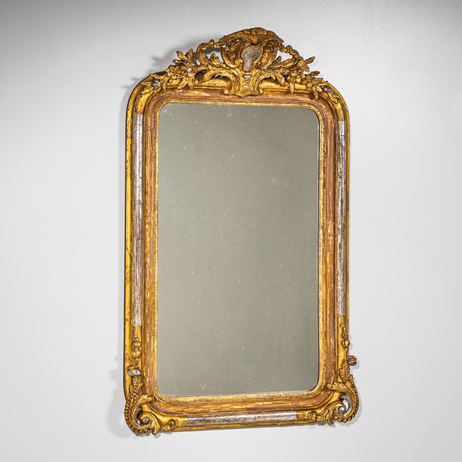 Giltwood Wall Mirror In Baroque Style, Second Half Of The 19th Century photo buy